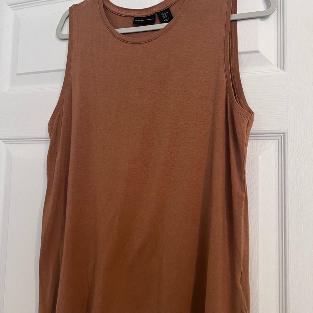 Adrienne Vittadini Sleeveless Tank Top - Chestnut